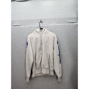 Champion Reverse Weave Hoodie Small Gray